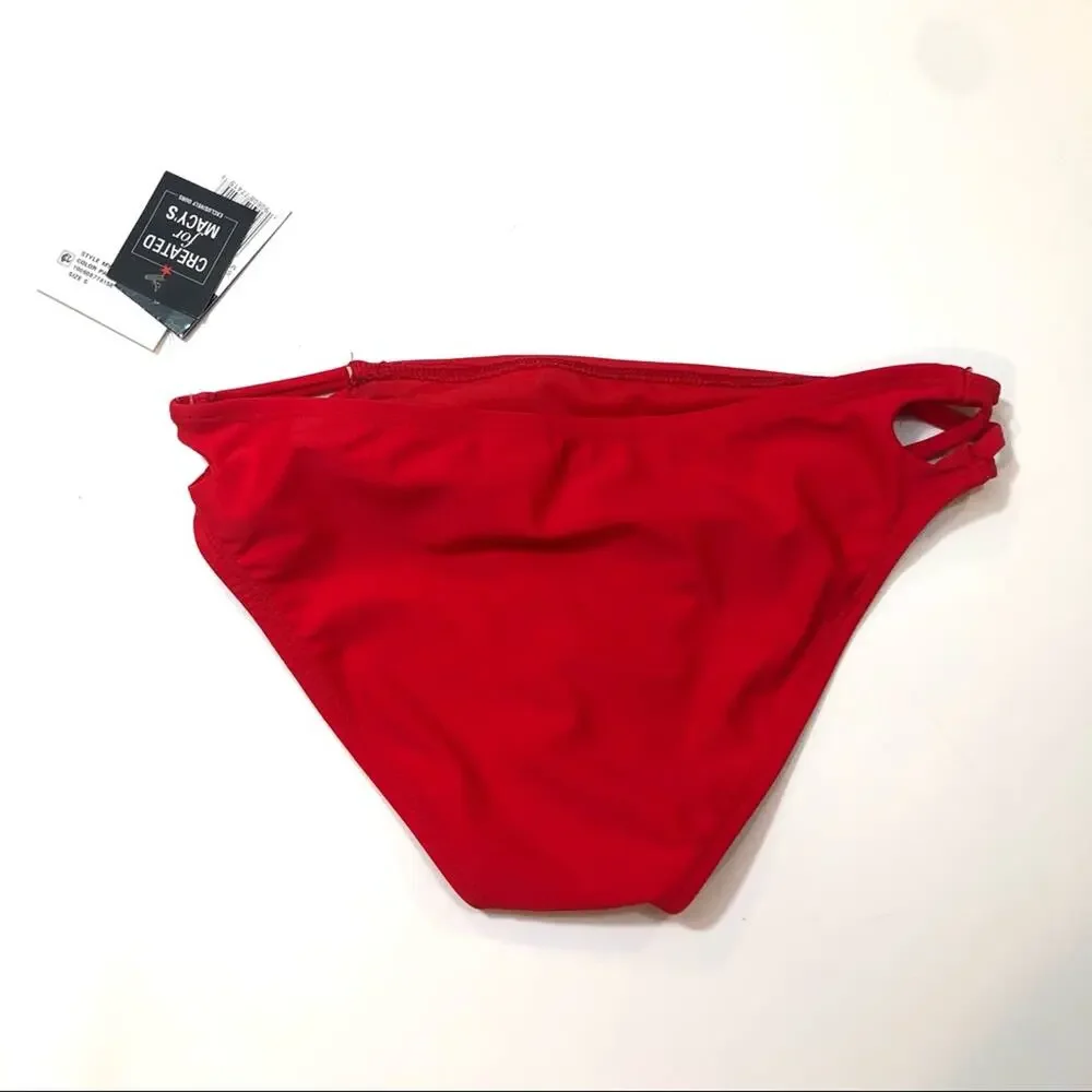 California Waves RED Juniors' Bikini Swim Bottom